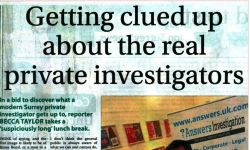 media articles private Detective Haslemere & surrey